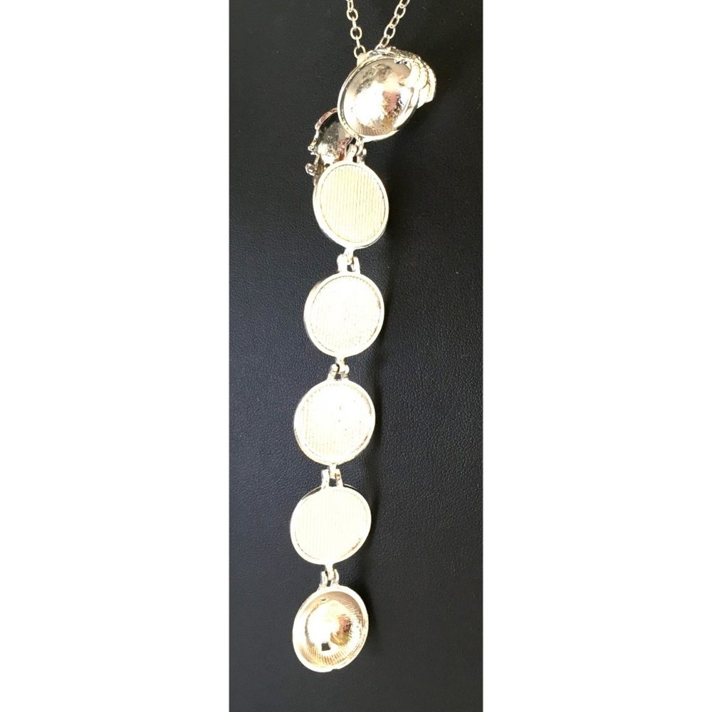 Expandable 4 Photo Locket Ball Pendant Necklace Secured by Angel Wings - Picture 6 of 6